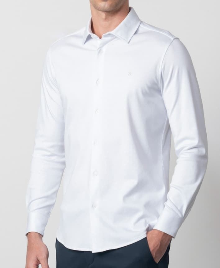 Camisa de punto liso de algodón de hombre Etiem - Imagen 1