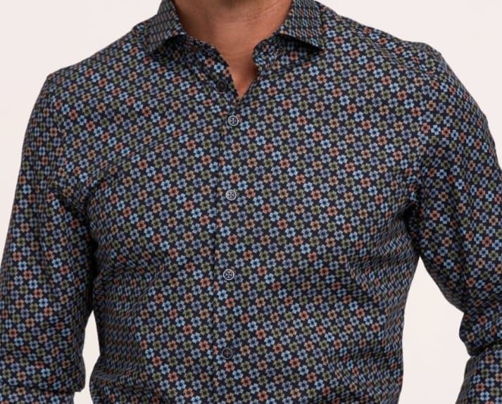 Camisa manga larga de hombre estampada - Imagen 1