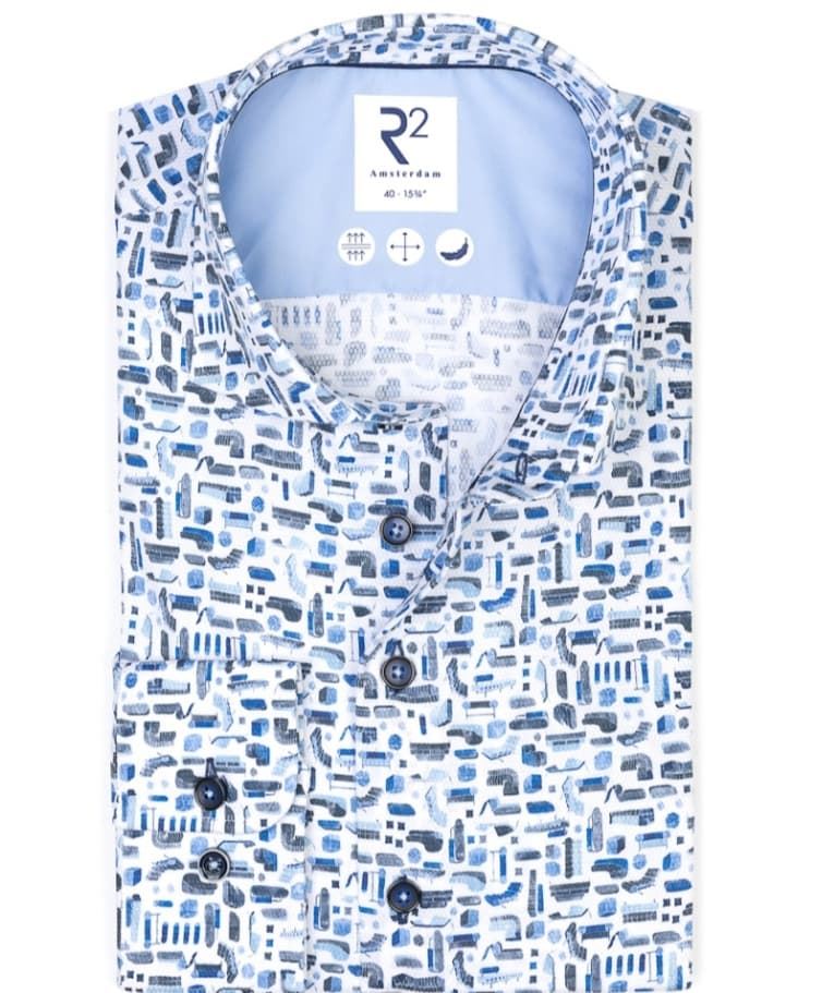 Camisa manga larga de hombre estampada - Imagen 1