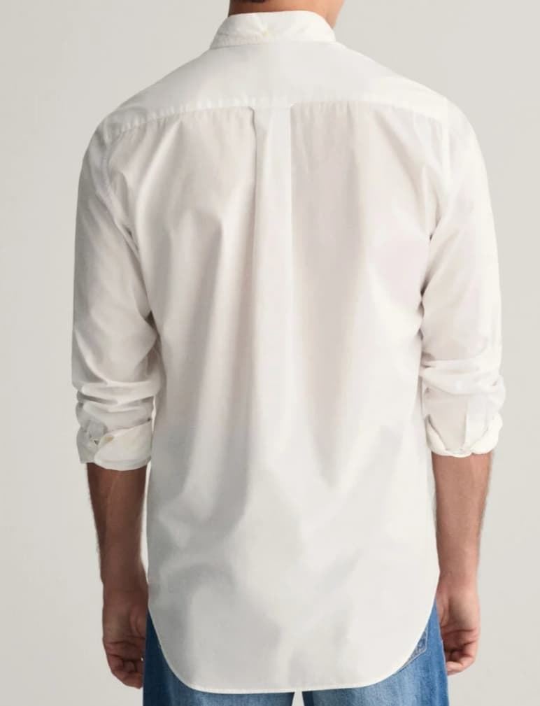 Camisa manga larga de hombre Gant, blanca - Imagen 2