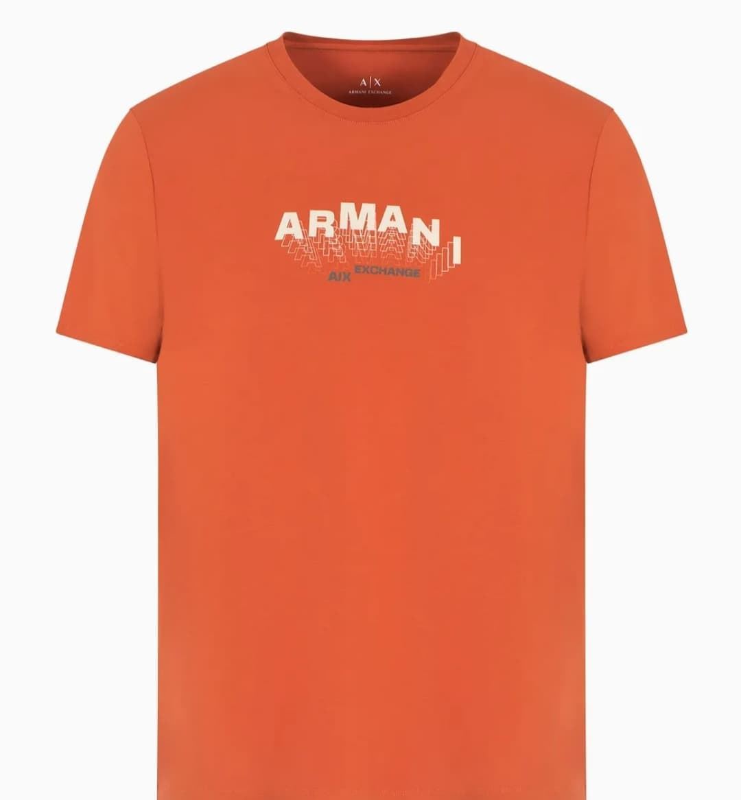 Camiseta manga corta de hombre Armani Exchange, naranja - Imagen 4