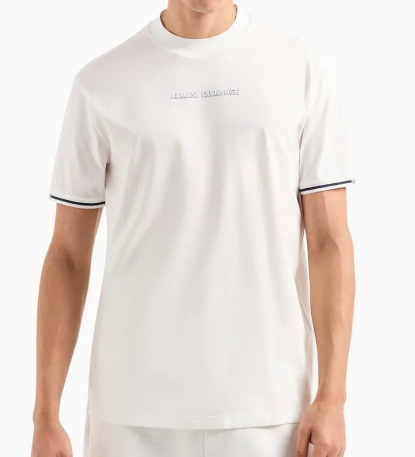 Camiseta manga corta de hombre de algodón ARMANI EXCHANGE,blanco - Imagen 1