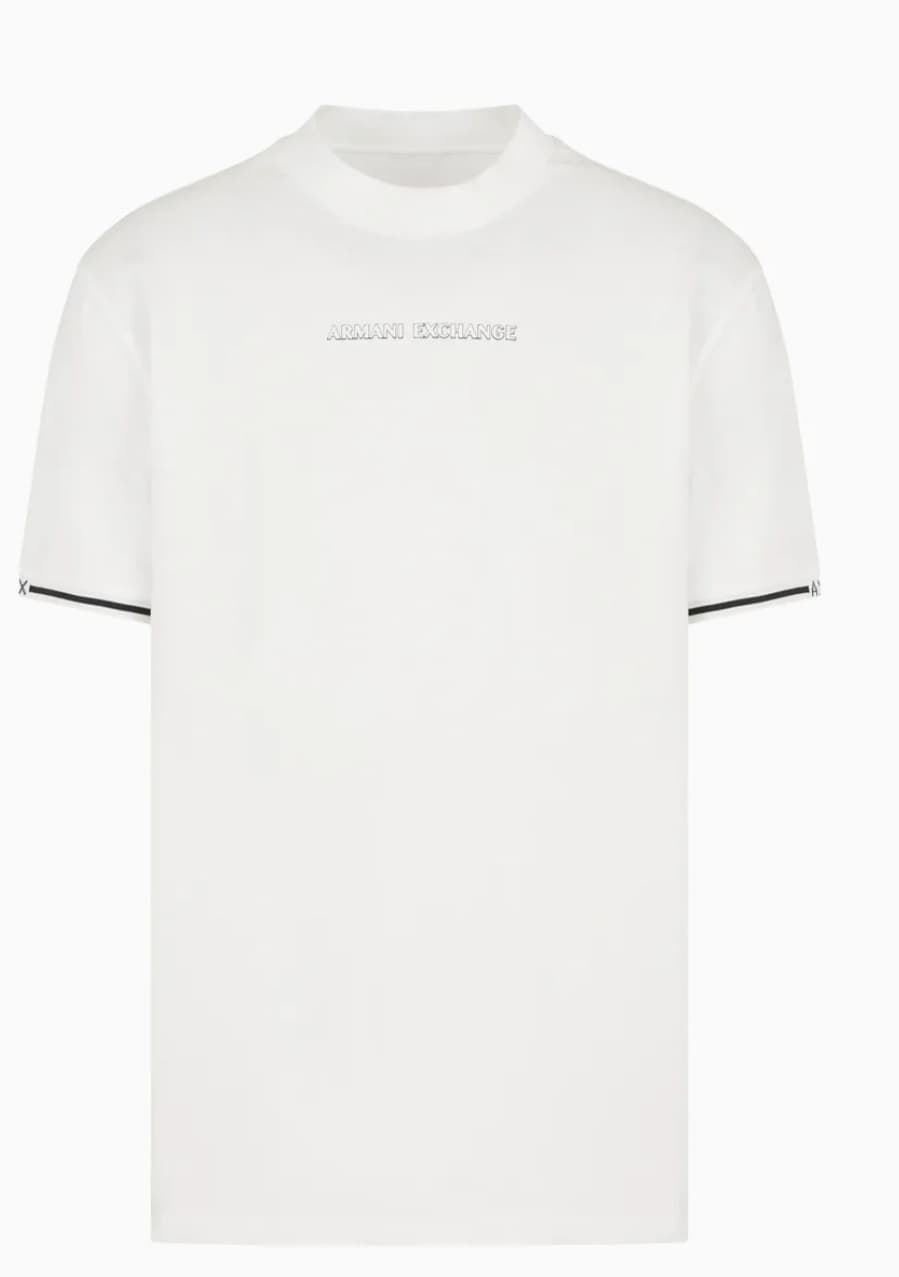 Camiseta manga corta de hombre de algodón ARMANI EXCHANGE,blanco - Imagen 2