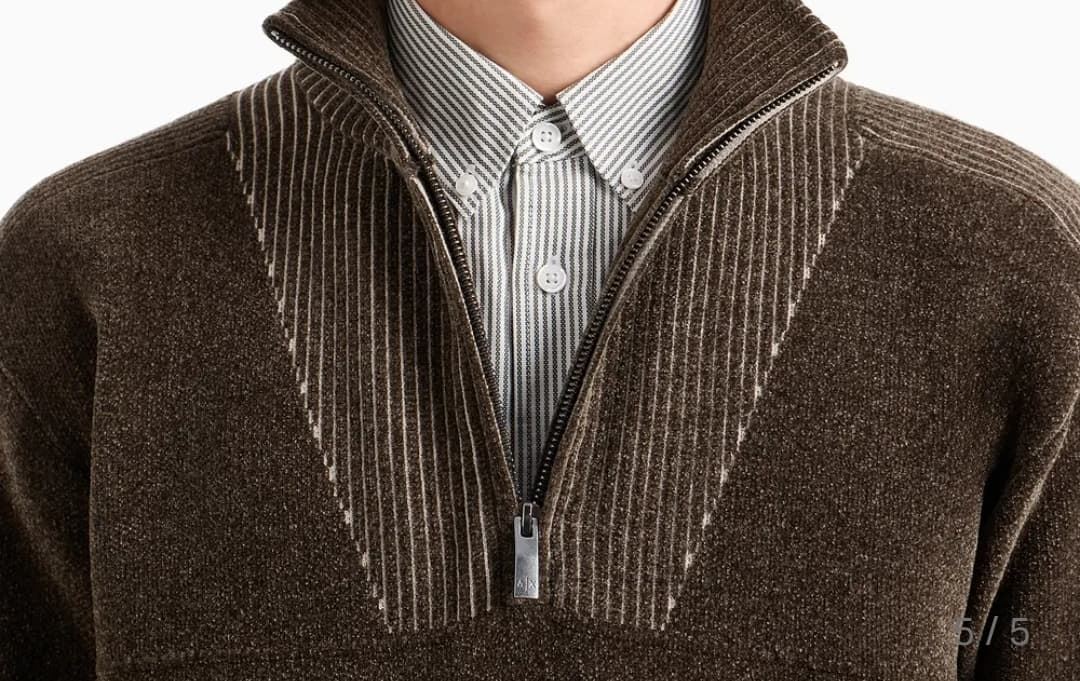 Jersey cuello alto con cremallera de hombre Armani Exchange - Imagen 3