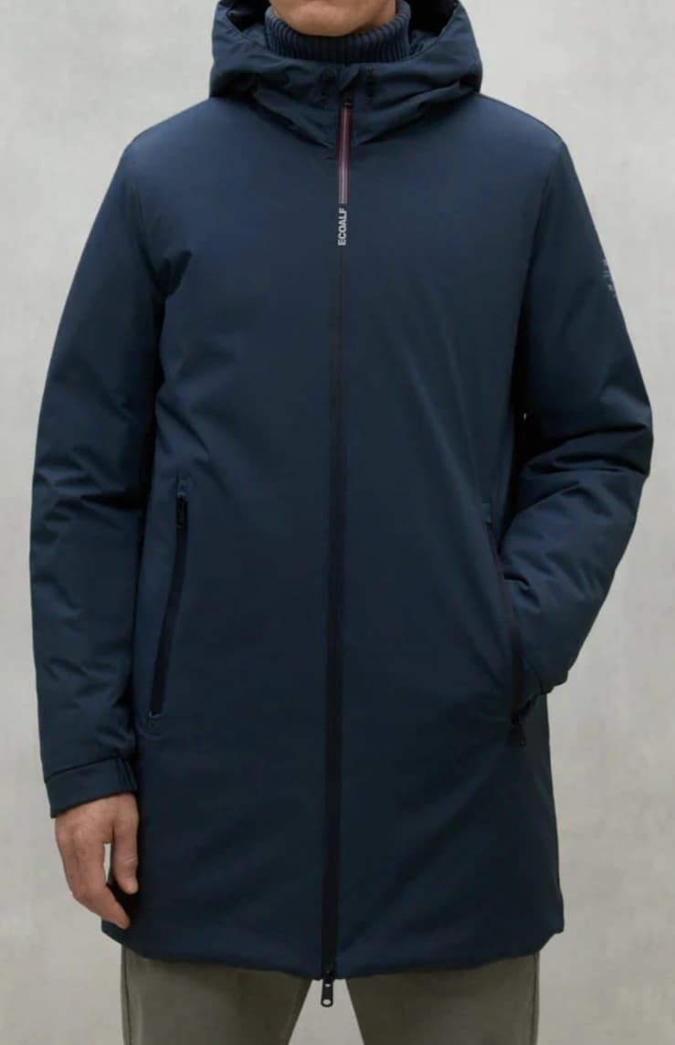 Parka  con capucha de hombre ECOALF azul marino - Imagen 3