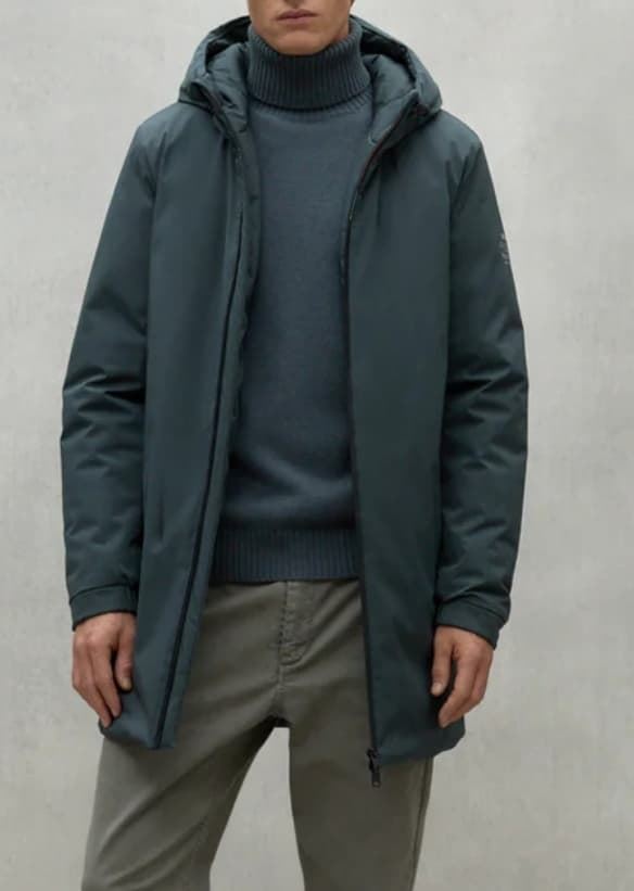 Parka con capucha de hombre ECOALF, verde - Imagen 1