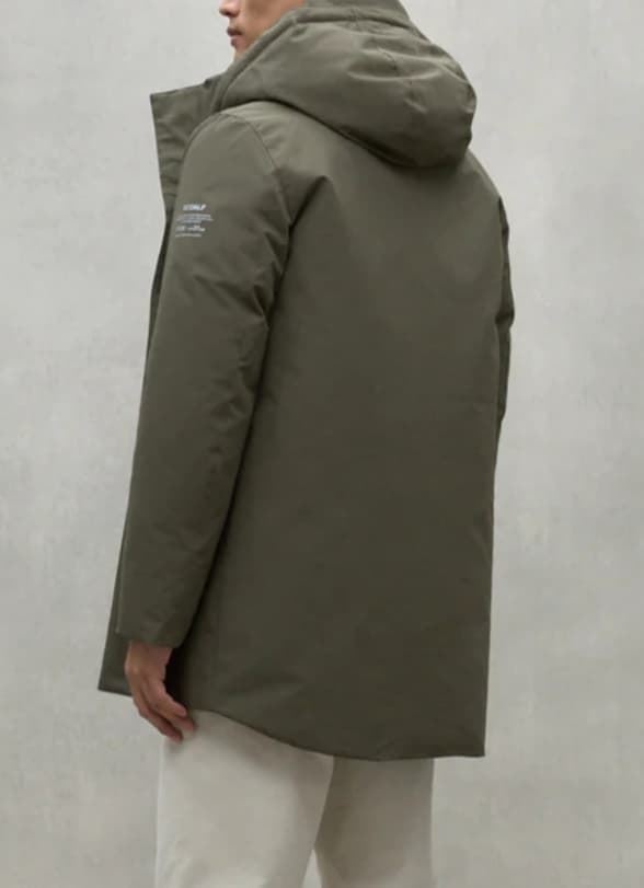 Parka de hombre con capucha de desmontable de ECOALF, verde - Imagen 2