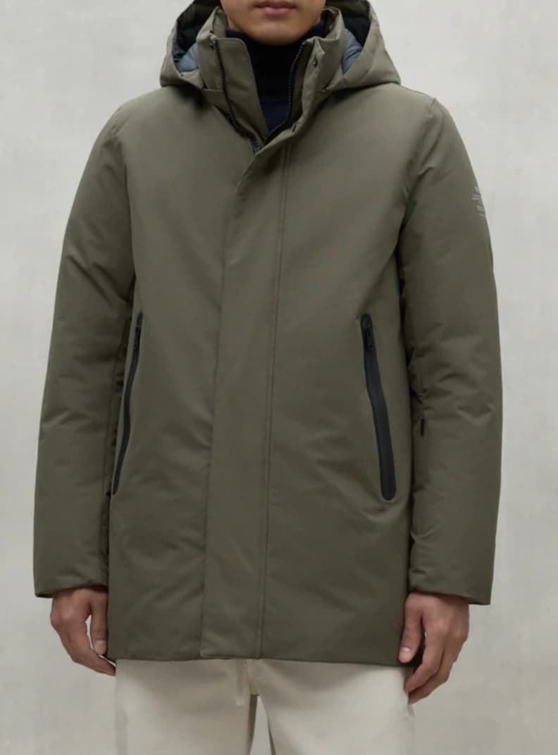 Parka de hombre con capucha de desmontable de ECOALF, verde - Imagen 3