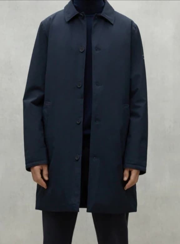 Parka gabardina de hombre ECOALF, azul marino - Imagen 1