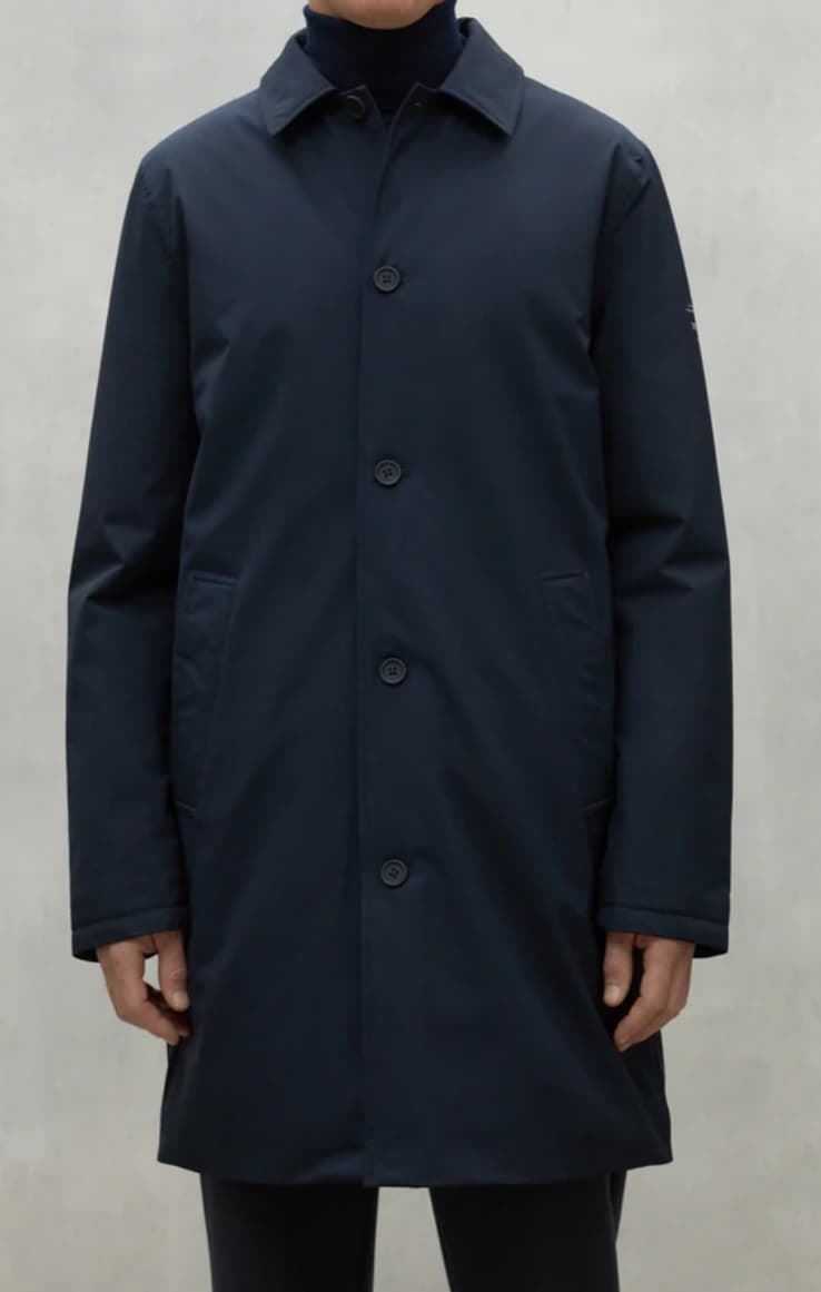 Parka gabardina de hombre ECOALF, azul marino - Imagen 3