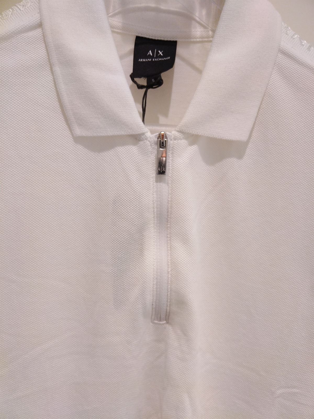 Polo manga corta de hombre Armani Exchange, blanco - Imagen 4