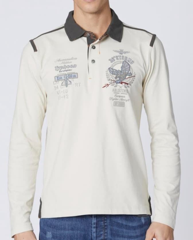 Polo manga larga de hombre Aeronautica Militare - Imagen 1