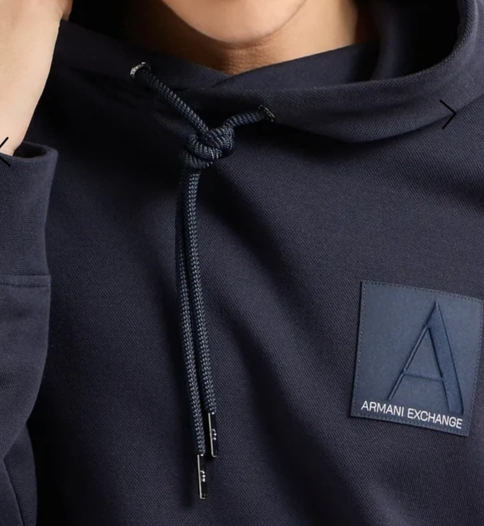 Sudadera con capucha de hombre Armani Exchange, azul marino - Imagen 2