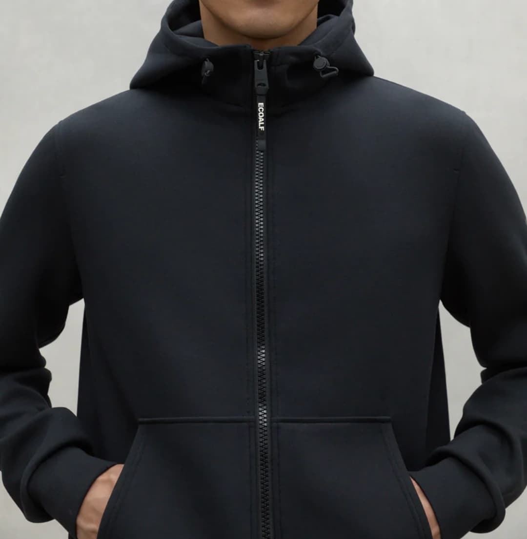 Sudadera con cremallera negro de hombre ECOALF - Imagen 2