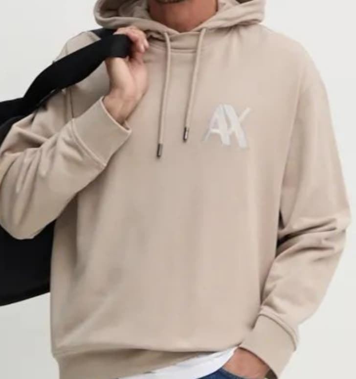 Sudadera cuello redondo con capucha de hombre Armani Exchange - Imagen 1